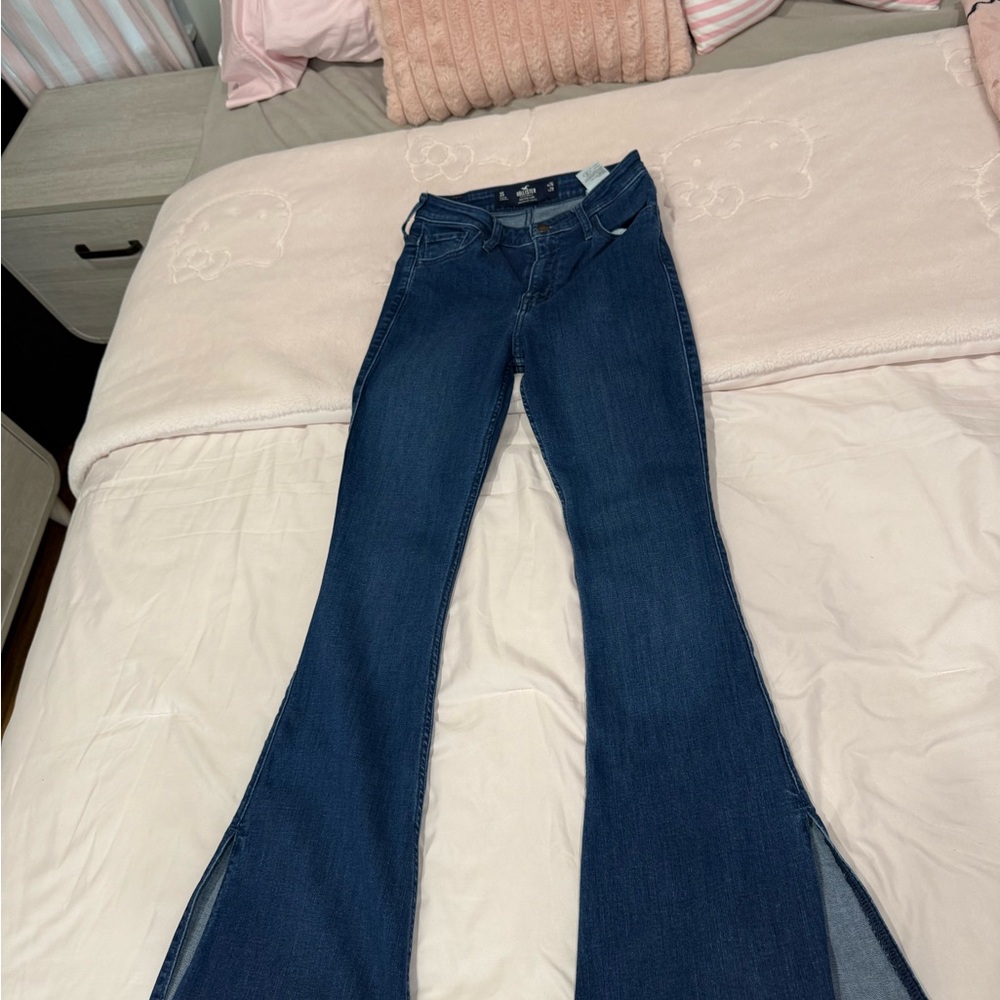 Hollister Women's Dark Blue Boot Cut Jeans